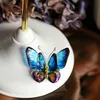 Sinzry Unique Design Natural Pearl Epoxy CraftsManship LifeLike Butterfly Broscher Pin Elegant Sommar Smycken
