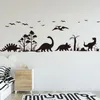 Grande Jurassic Park Foresta Dinosauro Natura T-rex Wall Sticker Vinile Albero Uccello Home Decor Soggiorno Camera da letto Decalcomanie Murales 4525 210615