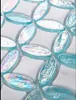 Blå Retro Glas Marmor Mosaikplattor Balkong Badrum Vägg Salt-glaserad tegel Medelhavet Golvplattor