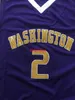 #2 Isaiah Thomas College Retro Basketball Jersey Stitched Custom Any Number Name Ncaa XS-6XL