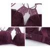 NXY SEXY SET Vacker Back Bra Set Tunn Bomull Brassiere Broder Svart Sexig Underkläder För Kvinnor Bras Wire Free Lace Underkläder 1129