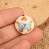 10pcs end end cloisonne round Butterfly Beads monicel filgree accessories diy make make bracelet arclace netclace choded chomed