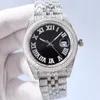 Full Diamond Mens Watch Automatic Mechanical Watches 41mm Diamonds Bezel Fashion Wristwatches Montre de Luxe Men Classic Wristwatch