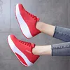 Frauen Shake Schuhe Casual von Plattform Heighten Bequeme Turnschuhe Damen Mode Dämpfung Schnüren Fitness Wanderschuhe