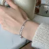 925 Sterling Silber Armbänder für Frauen Mädchen Zubehör Trendy Elegante Quaste Runde Platz Perle Charme Party Schmuck SL511