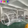 3M ,4M,5M Outdoor Rental Camping Clear Transparent Inflatable Bubble Tent/Crystal Dome house With Tunnel single room