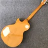 Guitare électrique de style nouveau 2021, une pièce de cou et de corps, reliure de frettes, guitare électrique en érable éclaté de miel