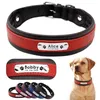 Personalized Leather Dog Collar Customized Engraved Pet Big Dog Bulldog Collars Padded For Medium Large Dogs Perro Pitbull 210729