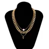 Pendentif colliers Lacteo 2 pièces/ensemble bohème brillant Imitation perles collier pour femmes bijoux Vintage métal torsion chaîne tour de cou