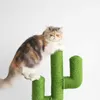 Cactus Shaped Cat Climbing Tree Toy Scratcher Animal Funny Scratching Post Tree Aktivitet Skydda möbler Pet House 210929