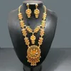 Wando 24K Vintage Afraic Gold Farbe Großes Schmuck-Set Für Frauen Afrikanische Braut Hochzeit Geschenke Mode Schmuck Beste Geschenk h1022