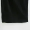 春の女性中空ビーズの装飾黒のニットMidiのドレス女性Oネックノースリーブの服カジュアルな女性vestido D7259 210430