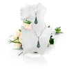 Sieraden sets vrouwen turquoise oorbellen ketting zilveren plaat witte strass bloem olifanten uil hart kruis Boheemse oorbel deel 819 Z2