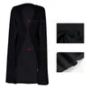 Women's Suits & Blazers S-4XL Autumn Lady Long Blazer Top Women Winter Thin Trench Office Clothes Sleeveless Cut Out Fashion Solid