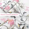 Bakgrundsbilder 10m Floral Bird Vintage Amerikanska Land Trädgårdstil Non-Woven Wallpaper Bedroom Living Room Decor Chic