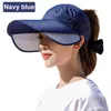 قماش محمول 7 ألوان Sunsn Ball Cap Beach Hat في الهواء الطلق قبعة مريحة تهوية قابلة للتراجع عن Sun Visor Hats6994138