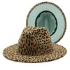 Männer Frauen Hut für Frauen Männer Leopard Fedora Hut Frau Mann Fedoras Casual Filz Hüte Weiblich Männlich Panama Kappe Jazz top Caps 2022 Frühling Herbst Winter Großhandel