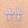 43 sztuk Antique Silver Bronze Plated Cross Charms Wisiorek DIY Naszyjnik Bransoletka Ustalenia Bransoletka 27 * 17mm