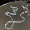 925シルバーのキラキラ絨毛炭素鎖のネックレスの女性の吹き付けのネックレスの贈り物の贈り物ガールフレンドファッションジュエリー