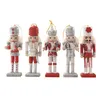 1 Zestaw Boże Narodzenie Drewniane Dollowe Dokrętki Do Nutcracker Wisiorek Kreatywny Błyszczący Proszek Ornament Dla Navidad 210910