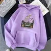 Imprimer Anime Crâne surdimensionné Femmes Sweat-shirt Kawaii Sweats à capuche Style coréen Pulls Femme Pleine manches Top harajuku vêtements 210805