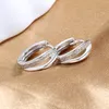 Hoop & Huggie Women's Fashion Curved Geometric Earrings Shiny Crystal Tiny Huggies Small Earring Piercing Hoops Trendy Jewelry Gifts