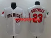 2017 Meksyk World Baseball Classic WBC Jersey 23 Adrian Gonzalez Custom Dowolne Numer Numer Women Mens Młodzieżowe koszulki baseballowe