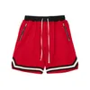 Classic High Street Marca 1: 1 Jerry Lorenzo Malha Verão Homens Homens Sólidos Zíper Bolso Hip Hop Solto Unisex Beach Shorts X0628