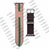 Cinturini cinturino moda G per cinturino Apple Watch 41mm 45mm 42mm 38mm 40mm 44mm iwatch 1 2 34 5 6 7 cinturini cinturino in pelle strisce moda ivy001