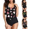 Kvinnors badkläder damer sexig split bikini blommor tryck push-up vadderad bh bh strappy sport baddräkt kvinnor kläder sommar vestido mujer