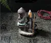 Handmade Ceramic Lotus Backflow Buddhist Incense Lamps Ceramics Backflow-Incense Burner Holder Censer Aromatherapy Smoke Backflow-Stick Incenses SN3265