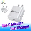 20W PD Charger Type C USBC Wall Charger Phone Fast Charging Power Adapter för iPhone Samsung med Big Retail Package izeso