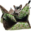 Lits de chat meubles suspendus Cage suspendue mignon chaud en peluche furet écureuil petit animal de compagnie hamac nid lit maison jouet sommeil impression oiseau 174I