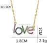 World Bar Love Heart Diamant Collier Chaînes En Or Pendentif Colliers pour Femmes Filles Bijoux De Mode Will and Sandy