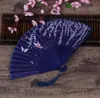 Éventail en bambou pliant Vintage d'été pour faveur de fête Style chinois ventilateurs de fleurs tenus dans la main décor de mariage de danse SN2652