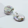 Boucles d'oreilles en perles pour femmes, surdimensionnées, perles baroques naturelles blanches, argent 925, cadeau pour dames