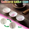 Water Tea-Bowl Color Changing theekop Cherry Blossoms Flower Display Sakura-Cups Keramische wijncontainer Japanse stijl Cups Saucers