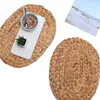 Mats almofadas não deslizante anti-isolamento térmico decoração home pography adereças de mão-tecida natural tapete de seagrass carteira