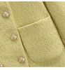 Giacche da donna JSXDHK S-4XL Plus size Design Autunno giallo giallo giallo cappotto di moda Fashi