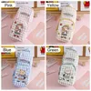 Cute Large Capacity Plaid Polyester Stationery Storage Bag Organizer Pencil Case Cartoon Pen Cosmetic Bags Students Gift School Office Supplies JY0700