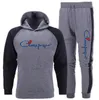 Men's Football Sets Cotton Hoodie+Pants Two Pieces Casual Tracksuit Male Sportswear Gym Brand Clothing Sweat Suit Plus Size S-3XL