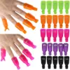 10ppcs /set plast nagelkonst Soak Off Cap Clip UV Gel Polish Remover Wrap Tool Nail Art Tips för fingrar Partihandel