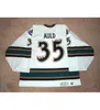 Maillot de hockey Manitoba Moose 35 Alex Auld, cousu, personnalisé avec n'importe quel nom et numéro, 2002 03