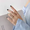 925 Sterling Sier open ring voor vrouwen ins minimalistische onregelmatige golfpatroon gouden kleur sieraden bijoux verjaardag