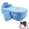 Bathing Tubs Seats Adult Spa PVC Folding Portable Bathtub For Adults Inflatable Bath Tub Size 160cm84cm64cm With Electric Pump2298504