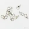 400Pcs 10 12 14 16mm Silver Plated Alloy Lobster Clasp Hooks Fashion Jewelry Findings For DIY Bracelet Chain Necklace319S