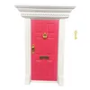 NEW Whole 112 Dollhouse Miniature Fairy Doors Red Blue Pink Purple Pink Yellow 6 Colors Metal Accessories Exquisite Y032931135594048190