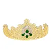 Hair Clips & Barrettes Sunspicems Gold Color Crystal Tiaras Women Crown Algeria Morocco Wedding Jewelry Red Green Headpieces Bridal Gift