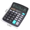 12 digit solar 837 calculators, dual power supply student calculator Office & School Supplies black 2021