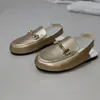 Chaussons printemps été enfants blanc or qualité cuir pour garçons filles arrivée 2021 caoutchouc taille 21-35 avec boucle